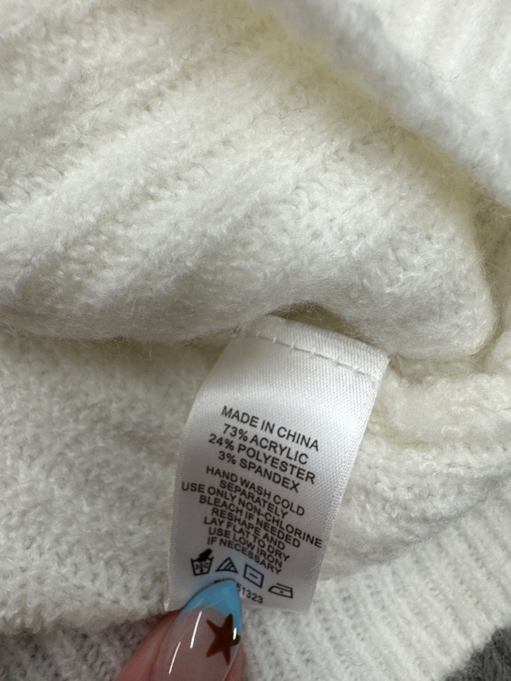CeCe Cream Ruffle V-Neck Sweater - Picture 3 of 4
